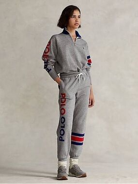POLO RAKPH LAUREN | 1/4 zip sweatshirt/joggers matching set/sweatsuit
